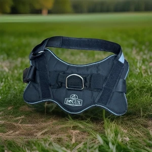 Bolux Hundegeschirr MEDIUM kein Ziehen reflektierender Griff Platz für einen Flicken SCHWARZ  - Bild 1 von 2