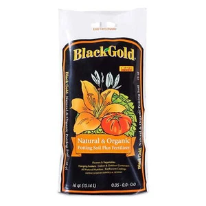 Black Gold Natural & Organic Potting Soil Plus Fertilizer, 16 Qt (pack of 1) - Picture 1 of 3