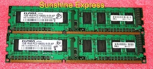 Elpida 2GB (2x1GB) 1Rx8 DDR3 1333MHz PC3-10600U Desktop Memory EBJ10UE8BAFA-DJ-E - Picture 1 of 1