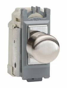 Varilight GIP400S Powergrid Module Steel 2-Way Push-On/Off Dimmer 40-400W V-Plus - Picture 1 of 1
