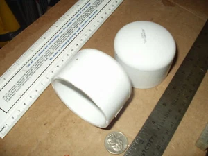 Pair of Charlotte Pipe Schedule 40 2 in. Slip x 2 in. Dia. Slip PVC Caps - Picture 1 of 2