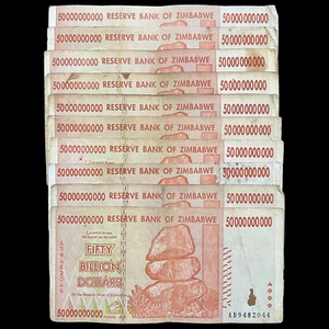 10x Simbabwe 50 Milliarden Dollar Schein Banknote Geld Währung *stark zirkuliert* - Bild 1 von 4