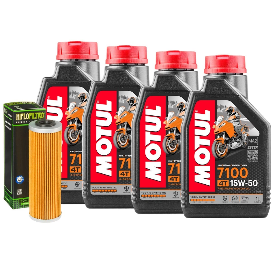 Filtro de aceite mantenimiento Ducati Panigale 1199 / 1299 - 4L Motul 7100 15W50 Foto 1 de 4