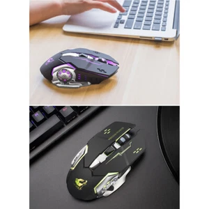 Rechargeable X8 Wireless Game Mouse Silent Led Backlit Usb 1800Dpi Optical IDS - Picture 1 of 9