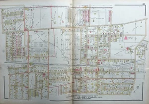 1929 DELAWARE COUNTY PA DARBY GLENOLDEN FOLCROFT SHARON HILL BOROUGHS ATLAS MAP - Picture 1 of 3