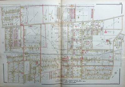 1929 DELAWARE COUNTY PA DARBY GLENOLDEN FOLCROFT SHARON HILL BOROUGHS ATLAS MAP - Image 1 of 3