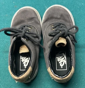 Vans Lace Up Shoes Size Toddler 7.5. Color Gray w/ Brown. In Great Condition! - Picture 1 of 5