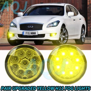 New Pair OE yellow Fog Lamp Assembly glass Lens For Infiniti EX35 FX35 G37 M37 - Imagen 1 de 17