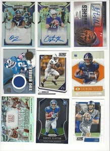 (100+) ¡Tarjetas de fútbol premium de los New York Giants!  3 coches!  SN#'d x6!  Saquon RC! - Imagen 1 de 12