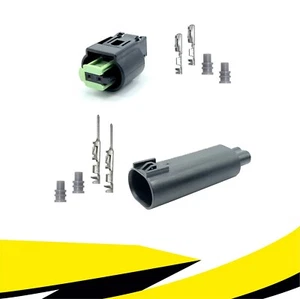 Buchse + Stecker 2-polig Reparatursatz 61138365340 / 968405-1 für BMW MQS Crimp - Picture 1 of 1