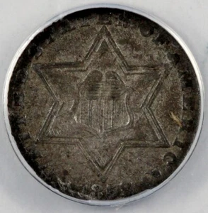 1858 3cs Three Cent Silver ANACS VF 35 - Picture 1 of 5