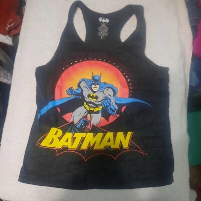 Camiseta sin mangas Batman para mujer talla S con pedrería Foto 1 de 4