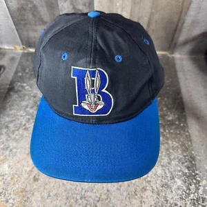 Vintage Bugs Bunny Looney Tunes Warner Bros 1993 Hat Blue and Black Snapback Cap - Picture 1 of 11