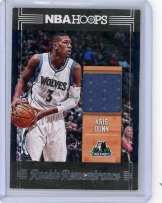 kris dunn 2017-18 panini nba hoops rookie remembrance jersey relic timberwolves - Image 1 of 2