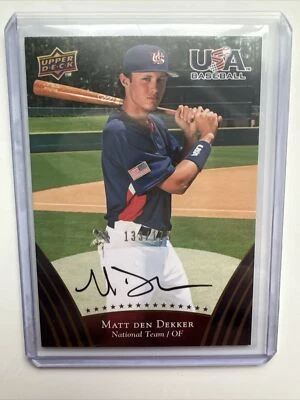 2008 Upper Deck USA Baseball Teams - Gold Autographs #63 Matt den Dekker /175... - Image 1 of 2