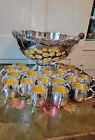 Vintage F.B. Rogers Silver Co. Punch Bowl Silverplate Set w/20 Silverplate Cups