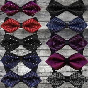 Bow Tie Classic Fashion Novelty Men Adjustable Tuxedo Bowtie Wedding Necktie Lot - Picture 1 of 21