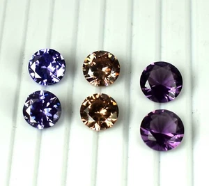 18,45Ct/6 Stck. Lila Saphir, Brauner Turmalin & Amethyst Lot Natur Zertifiziert - Bild 1 von 8