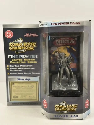 Figura de peltre fino DC The Joker Edad de Plata LE Comic Book Champions nuevo en caja certificado de autenticidad #395 Foto 1 de 4