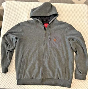Coleman Jacket Mens XL Gray Fleece Sherpa Lined Hoodie Sweatshirt - Picture 1 of 3