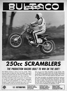 Bultaco 250 1966 motocross scrambler anuncio original - Imagen 1 de 1