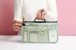 Handbag Purse Organiser Set Insert Liner Travel Bag Portable Purse Pouch RRP £10 - Picture 1 of 11