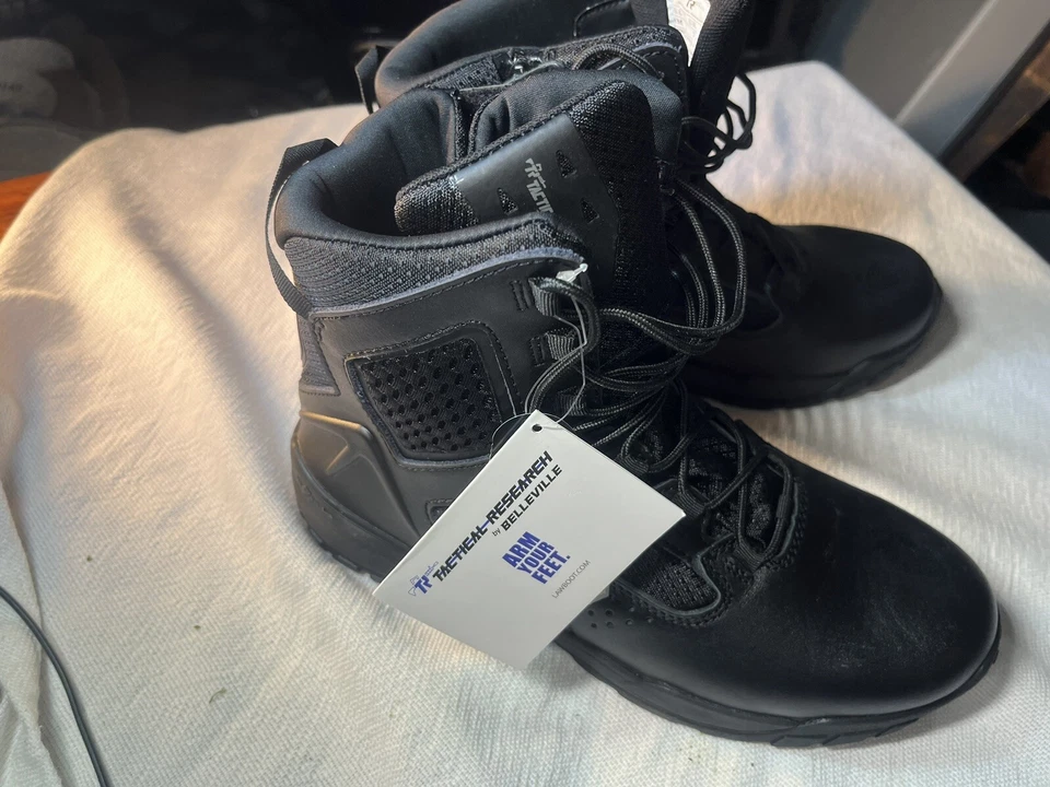 Belleville Tactical Research Boots Mens 9 Black Ultralight Waterproof TR1040-ZWP
