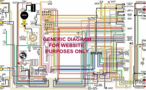 1976 76 Dodge D & W Truck Full Color Laminated Wiring Diagram 11" X 17" - Picture 1 of 1