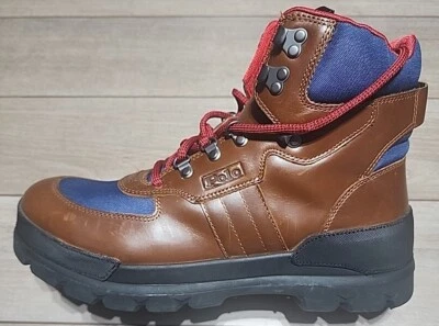 Nuevo Polo Ralph Lauren Oslo Cuero Oxford Bota Táctica Marrón Para Hombre Talla 11.5D Foto 1 de 4