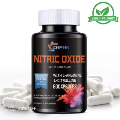 ZHPHK Nitric Oxide and Circulation Booster | L-Arginine, L-Citrulline | Extra Strength