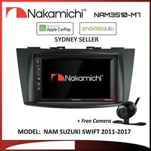 7" APPLE CARPLAY ANDROID AUTO NAKAMICHI BT RADIO MP3 FOR SUZUKI SWIFT 2011-2017 - Picture 1 of 2