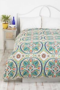 NEW URBAN OUTFITTERS BOHEMIAN PAINTED MEDALLION DUVET COVER FULL / QUEEN