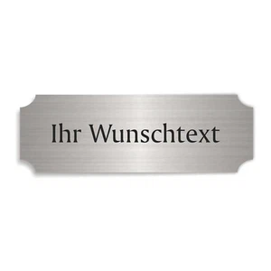 Schild Name WUNSCHTEXT silber Türschild Zimmerschild Klingelschild Namensschild - Bild 1 von 1
