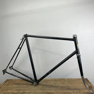 Vintage Falcon Frame Set 60 cm Lugged Steel Road Bike Black Eroica 70s - Picture 1 of 22