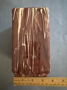 Jarrón cuadrado esmalte goteo remolino marrón arcillas bronceadas en calico cardwell montana marrón - Imagen 1 de 8