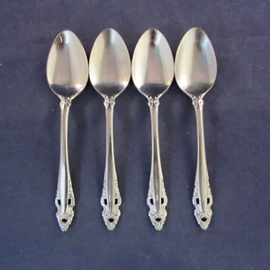 SET OF FOUR - Gorham Stainless PIERCED BAROQUE Teaspoons * - Picture 1 of 3