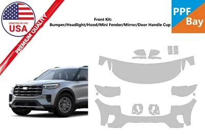 Película de protección de pintura frontal PreCutKit PPF para Ford Explorer Active/Platinum 2025 Foto 1 de 4