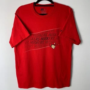 Nebraska Cornhuskers NCAA USA Short Sleeve Red T Shirt Men's Size Large L - Picture 1 of 6