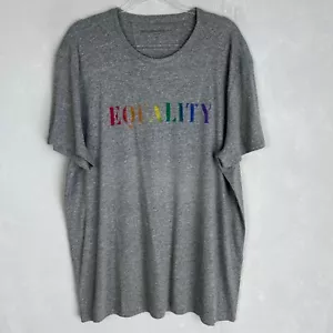 John Varvatos tee shirt men size XXL pride EQUALITY graphic gray NEW- - Picture 1 of 12