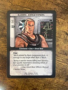 Battletech CCG TCG Trading Card Game Rare Limited Ed Bjorn Jorgennson - Picture 1 of 1