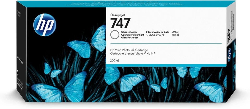 Original HP 747 Gloss Enhancer Designjet DJ Z9 P2V87A OVP - DATUM 2020-2021 - Image 1 of 1