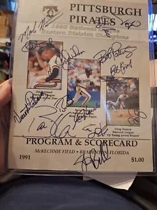 1991 PIRATES Team 23 Signed Program JSA Bonds Leyland Bonilla Virdon B. Robinson - Picture 1 of 6