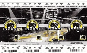 2014 BOSTON BRUINS PHANTOM PLAYOFF TICKET STUB SHEET ATTACHED SET OF 8 TICKETS - Bild 1 von 2