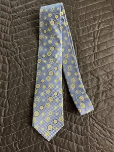 Cravatta Bruno Piattelli seta blu con cerchi colorati? Punti? - Foto 1 di 5