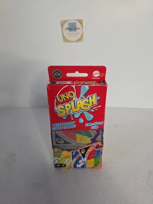 Uno “Splash” Waterproof Clear Cards Card Game w/Take-Along Clip - Image 1 of 2