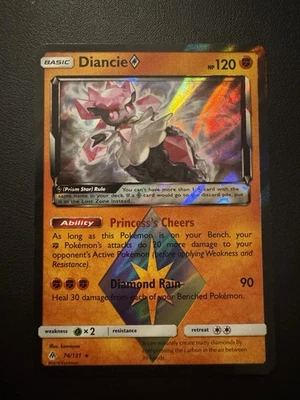 POKEMON TCG DIANCIE 74/131 S&M FORBIDDEN LIGHT RARE PRISM STAR!! - Image 1 of 2