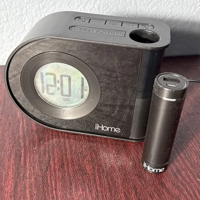Reloj iHome, Carga USB Doble, Alarma Doble, Banco de Alimentación Extraíble, ¡Bonito! Foto 1 de 4