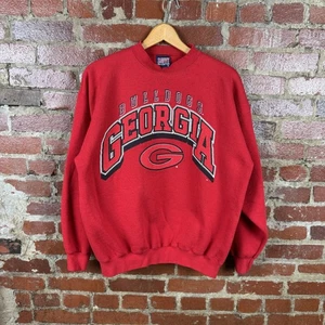 Vintage Georgia Bulldogs Sweatshirt Mens Large College Football Made USA 90s - Picture 1 of 9