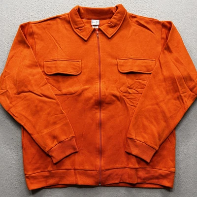 Haband Casual Joe Men's XL Orange Zip-Up Sweater Jacket - Image 1 of 4
