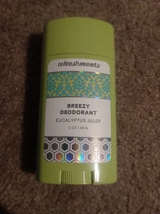 Refreshments Breezy Deodorant Eucalyptus Julep New 2 Fl. Oz - Picture 1 of 5
